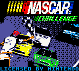 NASCAR Challenge title screen for GameBoy Color